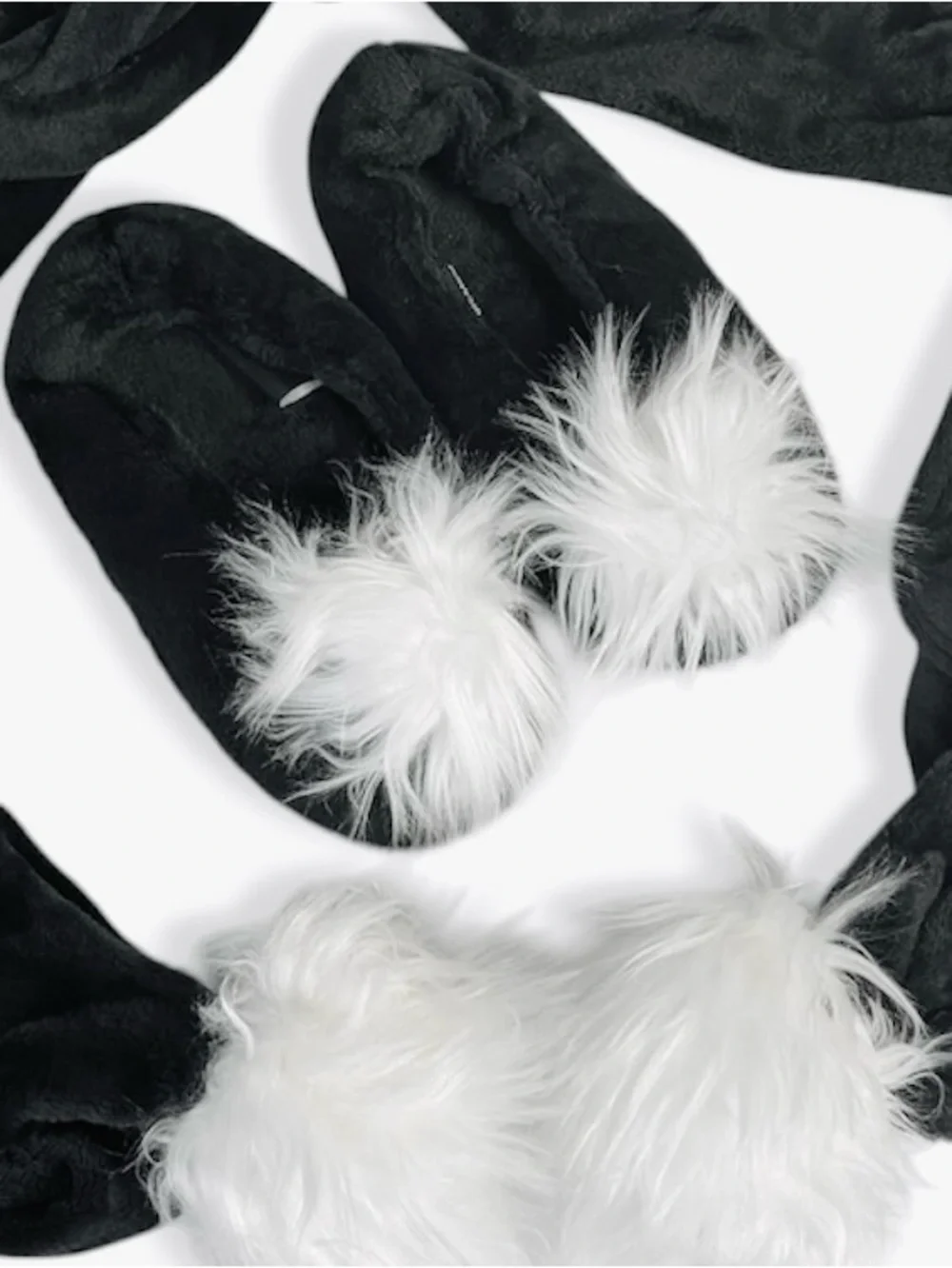 HSN Soft & Cozy Reader’s Wrap and Slippers Set Pompom Velvet Black NWT
